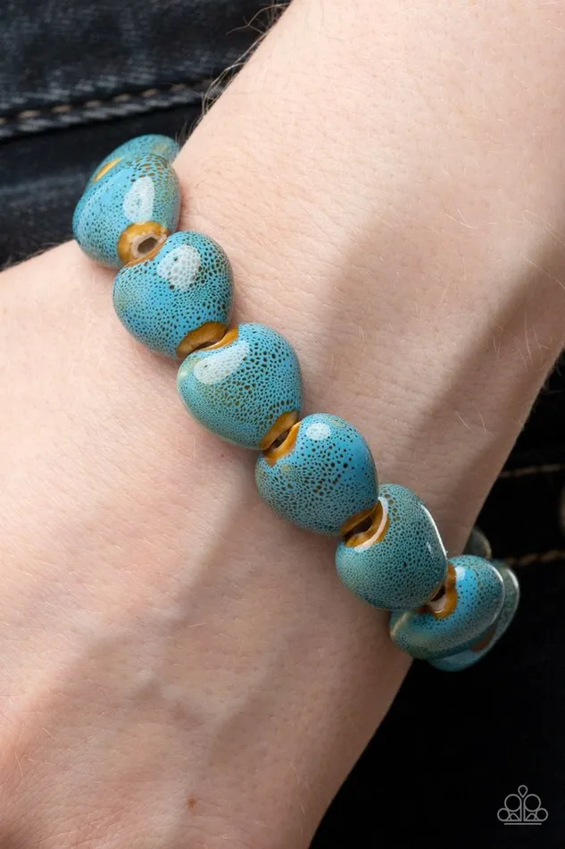 Paparazzi Jewelry Paparazzi Bracelet GLAZE a Trail Blue Bracelets