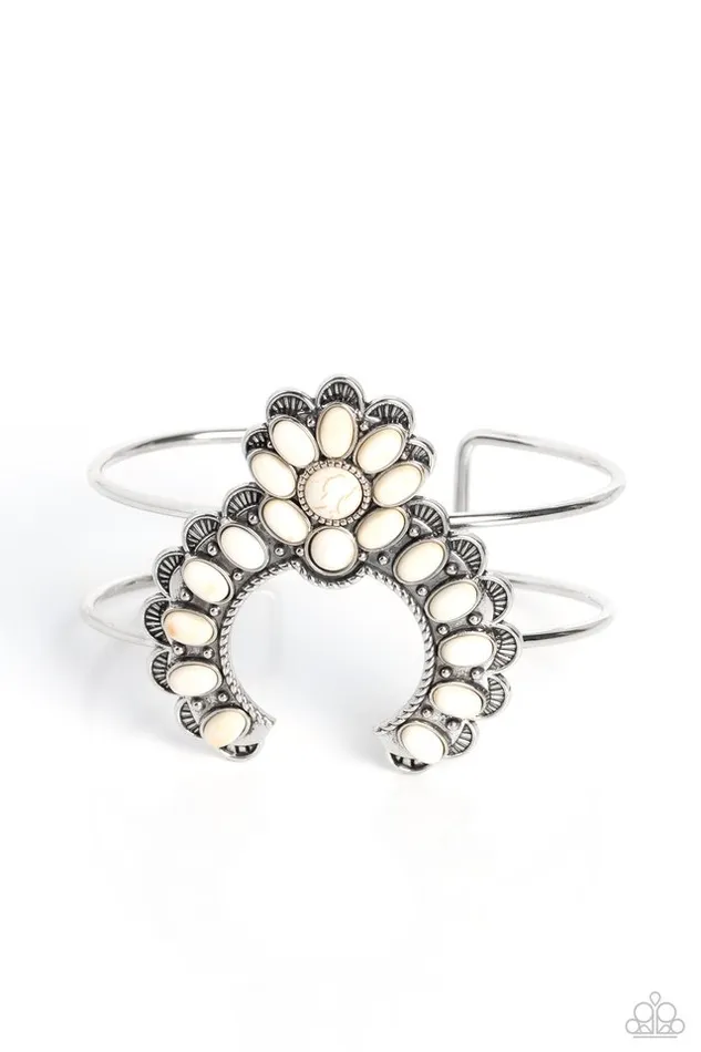 Paparazzi Jewelry Paparazzi Bracelet ZEN Play On White Bracelets Paparazzi Jewelry Paparazzi Bracelet ZEN Play On White Bracelets