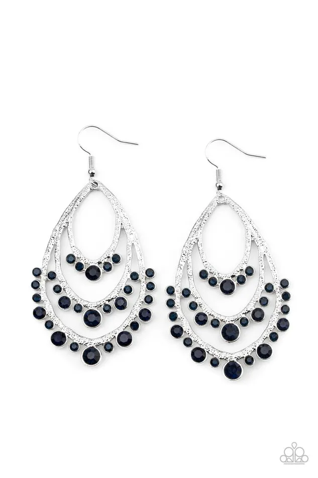 Paparazzi Jewelry Paparazzi Earring Break Out In TIERS Blue Earrings