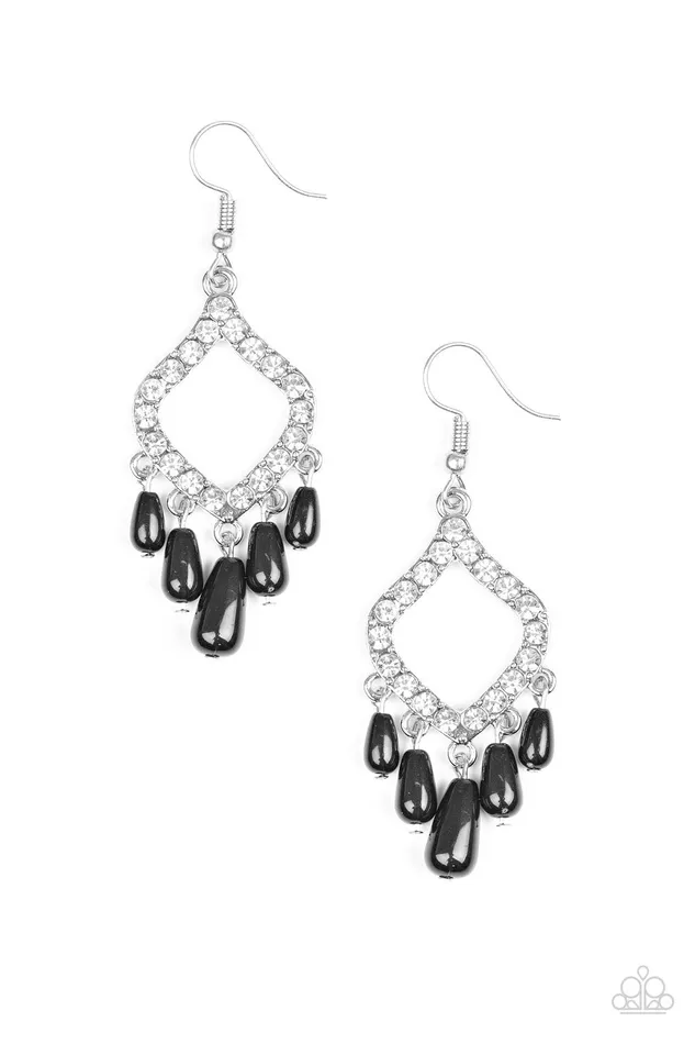 Paparazzi Jewelry Paparazzi Earring Divinely Diamond Black Earrings