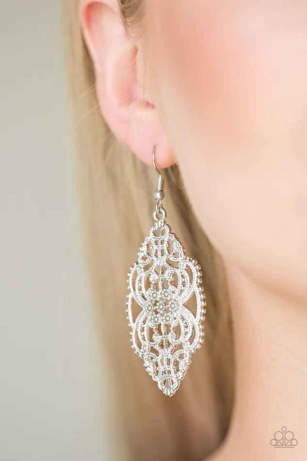 Paparazzi Jewelry Paparazzi Earring Ornately Ornate Silver Earrings