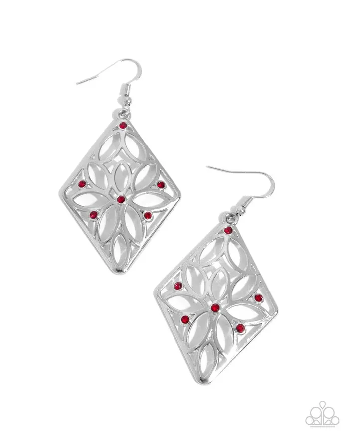 Paparazzi Jewelry Paparazzi Earring Pumped Up Posies Red Earrings Paparazzi Jewelry Paparazzi Earring Pumped Up Posies Red Earrings