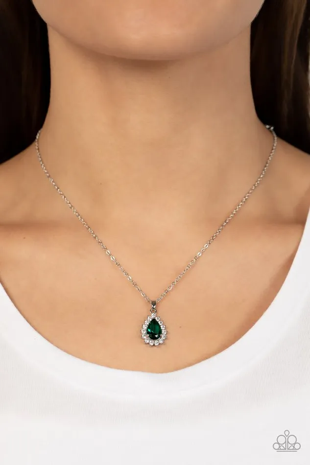 Paparazzi Jewelry Paparazzi Necklace A Guiding SOCIALITE Green Necklaces