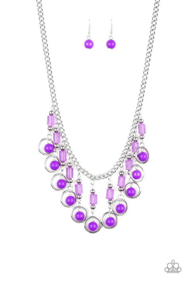 Paparazzi Jewelry Paparazzi Necklace Cool Cascade Purple Necklaces