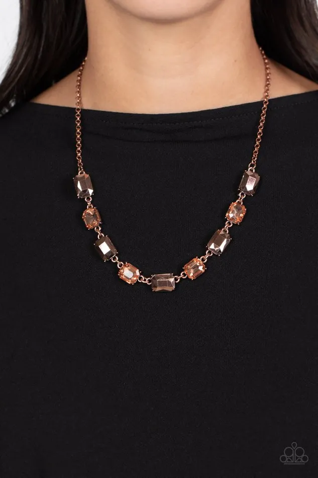 Paparazzi Jewelry Paparazzi Necklace Emerald Envy Copper Necklaces