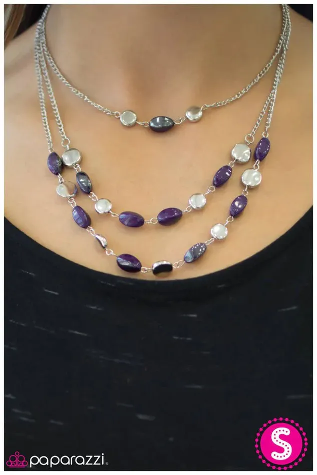 Paparazzi Jewelry Paparazzi Necklace Take A Look At Me Now Purple Necklaces