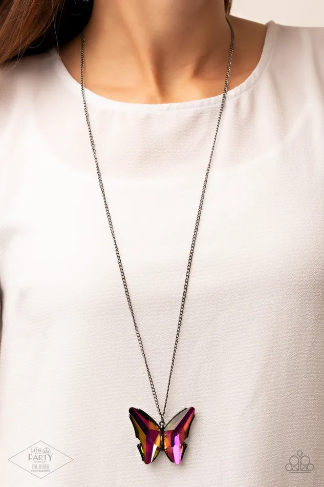 Paparazzi Jewelry Paparazzi Necklace The Social Butterfly Effect Oil Spill Multi Necklaces
