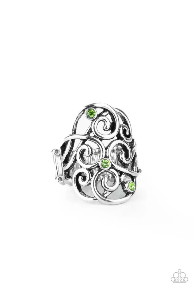 Paparazzi Jewelry Paparazzi Ring FRILL Out Green Rings Paparazzi Jewelry Paparazzi Ring FRILL Out Green Rings