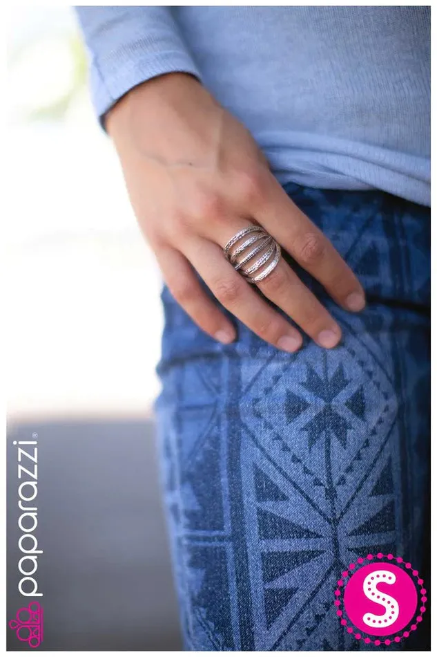 Paparazzi Jewelry Rings Paparazzi Ring Banded Together Silver