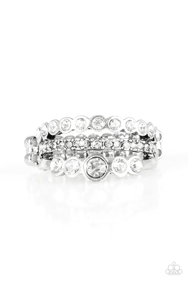 Paparazzi Jewelry Rings Paparazzi Ring Cherish The Glitter White