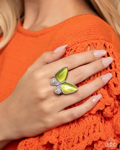 Paparazzi Jewelry Rings Paparazzi Ring Fluttering Flex Green Paparazzi Jewelry Rings Paparazzi Ring Fluttering Flex Green