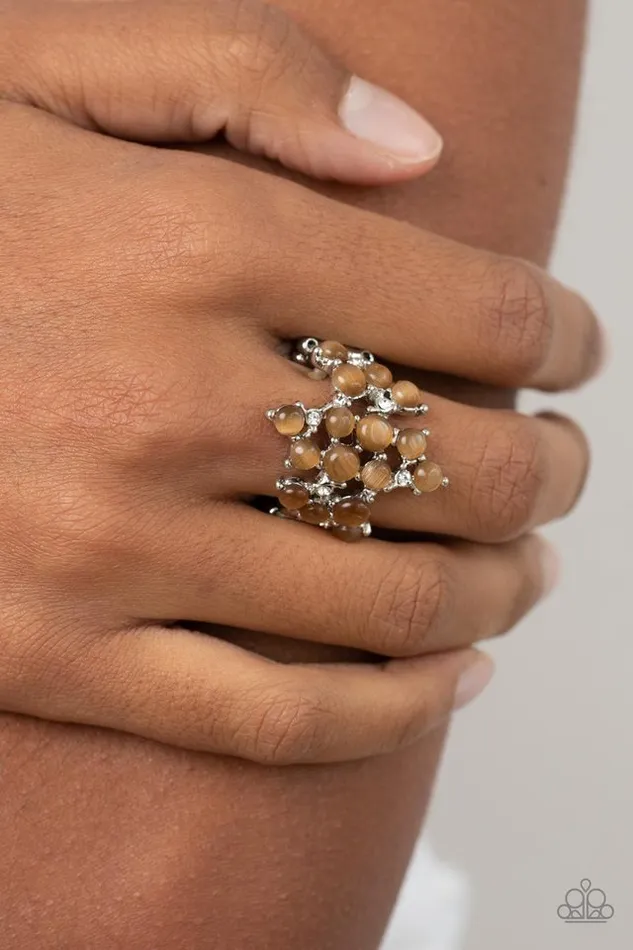 Paparazzi Jewelry Rings Paparazzi Ring Seeing Eye to Cats Eye Brown