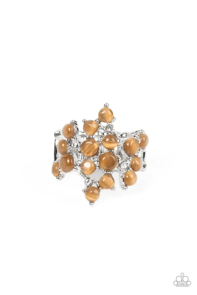 Paparazzi Jewelry Rings Paparazzi Ring Seeing Eye to Cats Eye Brown Paparazzi Jewelry Rings Paparazzi Ring Seeing Eye to Cats Eye Brown