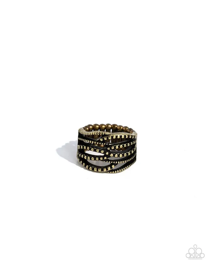 Paparazzi Jewelry Rings Paparazzi Ring Streamlined Showdown Brass Paparazzi Jewelry Rings Paparazzi Ring Streamlined Showdown Brass