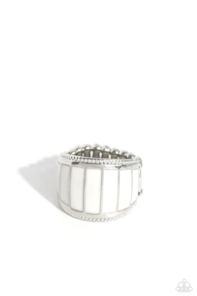 Paparazzi Jewelry Rings Paparazzi Ring SWATCH Your Step White Paparazzi Jewelry Rings Paparazzi Ring SWATCH Your Step White