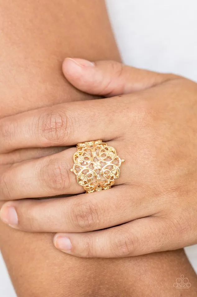 Paparazzi Jewelry Rings Paparazzi Ring Victorian Valor Gold