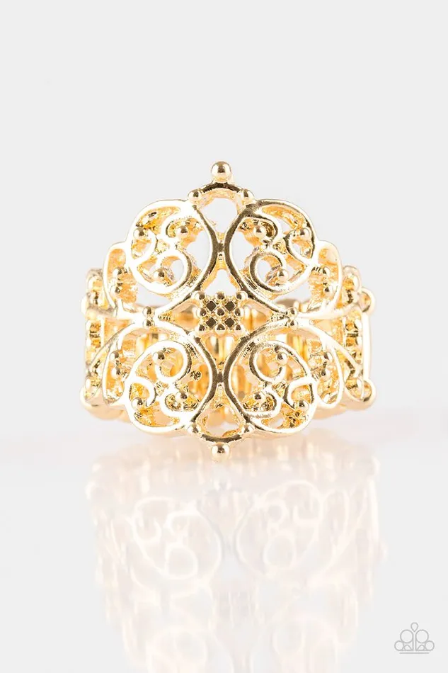 Paparazzi Jewelry Rings Paparazzi Ring Victorian Valor Gold Paparazzi Jewelry Rings Paparazzi Ring Victorian Valor Gold