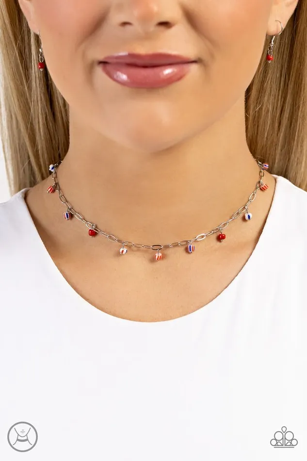 Paparazzi Necklace Beach Ball Bliss Red Paparazzi Jewelry Necklaces