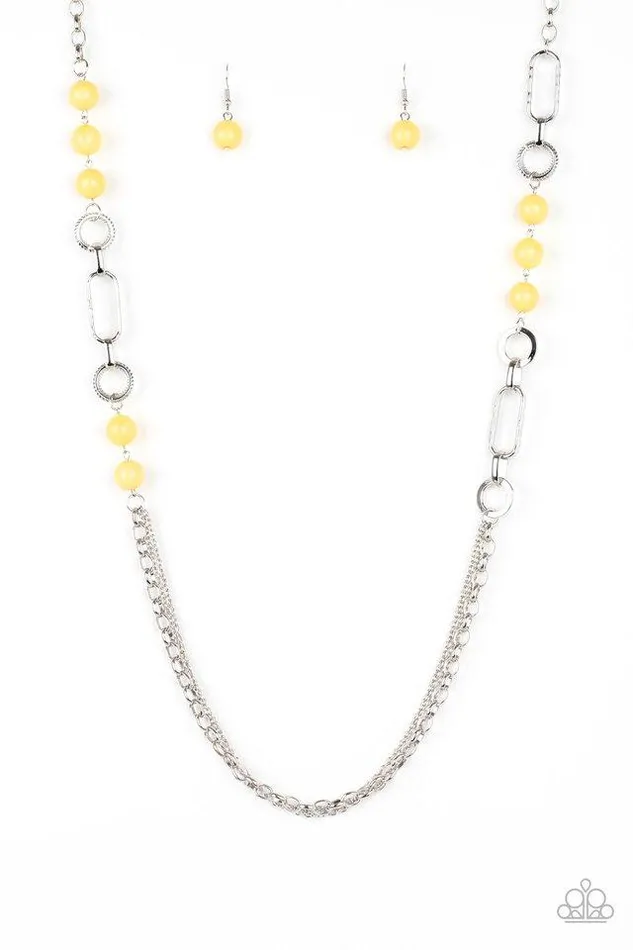 Paparazzi Necklace CACHE Me Out Yellow Paparazzi Jewelry Necklaces