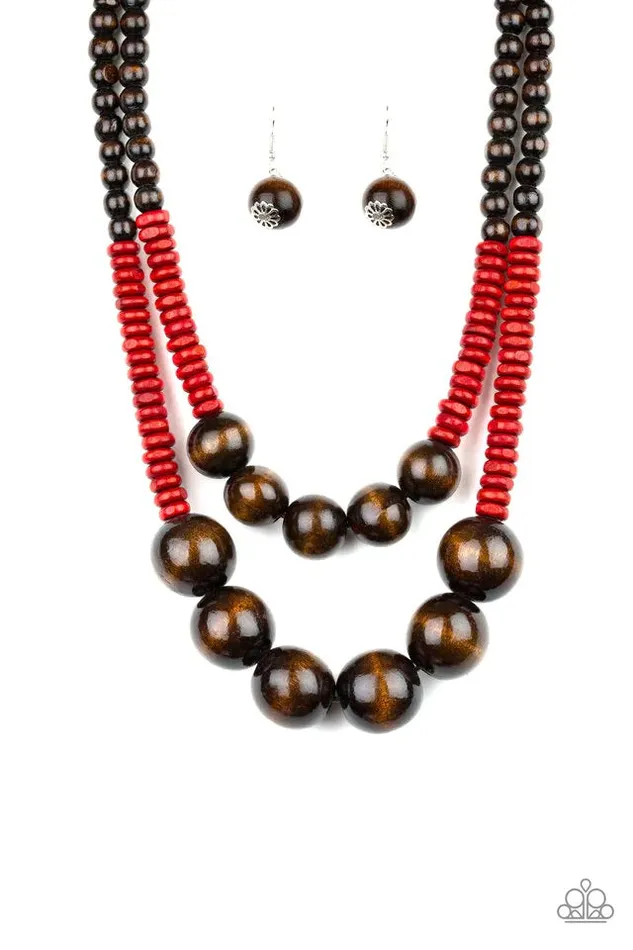 Paparazzi Necklace Cancun Cast Away Red Paparazzi Jewelry Necklaces