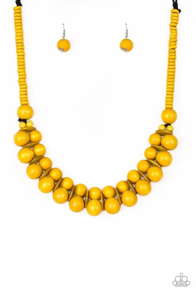 Paparazzi Necklace Caribbean Cover Girl Yellow Paparazzi Jewelry Necklaces