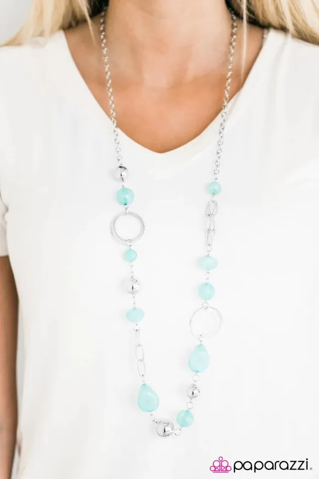 Paparazzi Necklace Glam Grotto Blue Paparazzi Jewelry Necklaces
