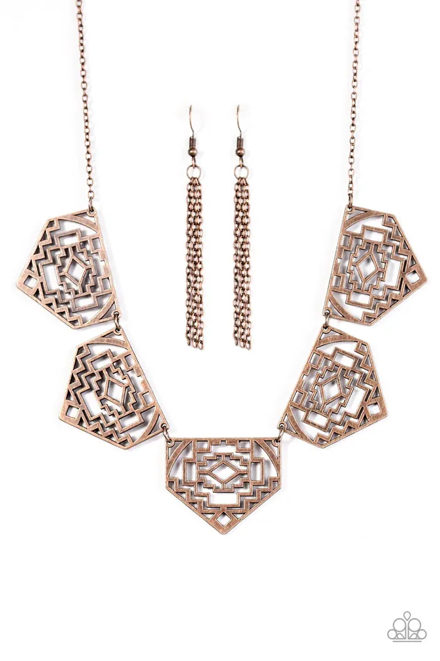 Paparazzi Necklace Hacienda Heights Copper Paparazzi Jewelry Necklaces