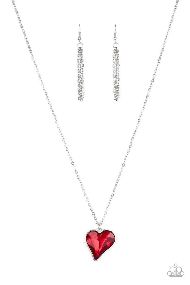 Paparazzi Necklace Heart Flutter Red Paparazzi Jewelry Necklaces Paparazzi Necklace Heart Flutter Red Paparazzi Jewelry Necklaces