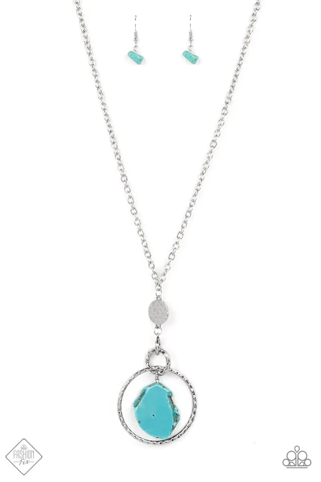 Paparazzi Necklace Keep the PIECE Blue Paparazzi Jewelry Necklaces