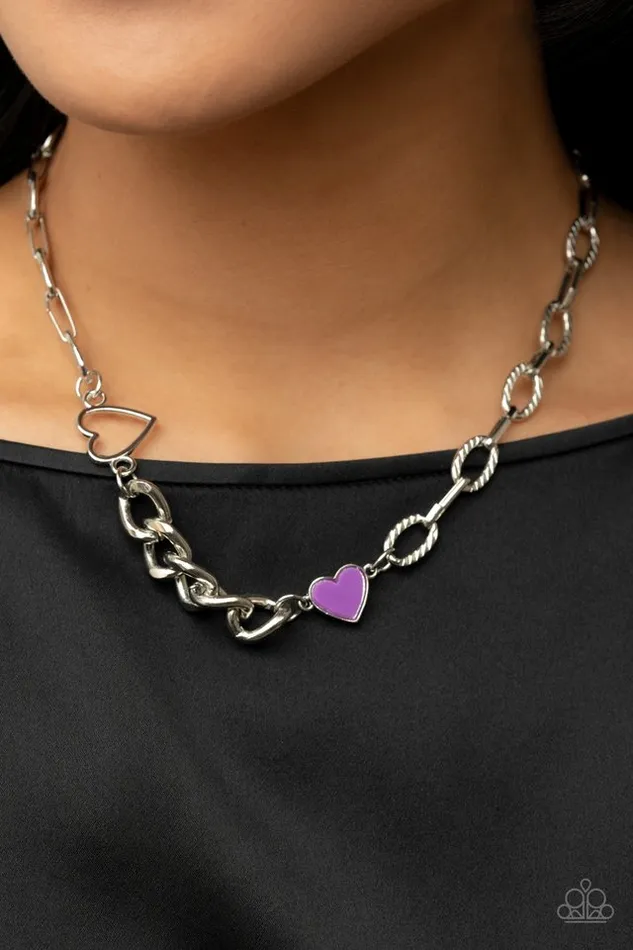 Paparazzi Necklace Little Charmer Purple Paparazzi Jewelry Necklaces
