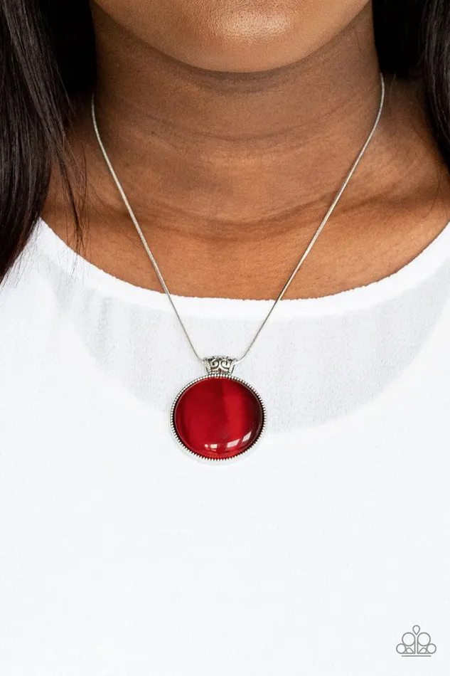 Paparazzi Necklace Look Into My Aura Red Paparazzi Jewelry Necklaces