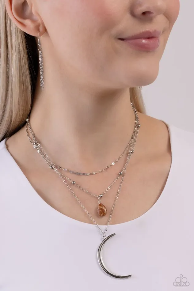 Paparazzi Necklace Lunar Landslide Brown Paparazzi Jewelry Necklaces
