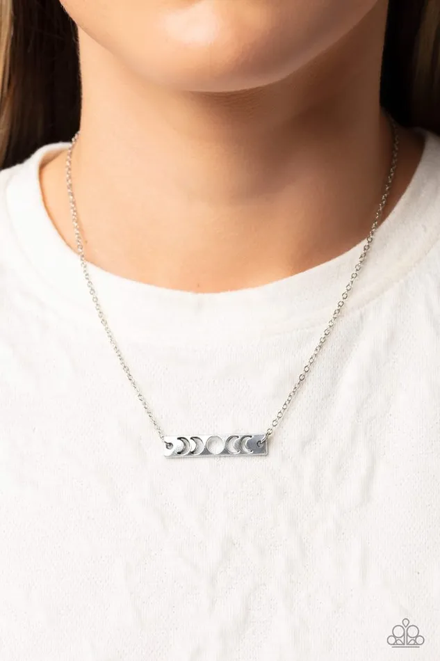 Paparazzi Necklace LUNAR or Later Silver Paparazzi Jewelry Necklaces
