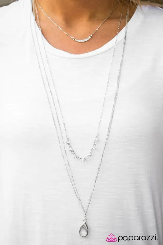 Paparazzi Necklace Nocturnal By Nature White Paparazzi Jewelry Necklaces