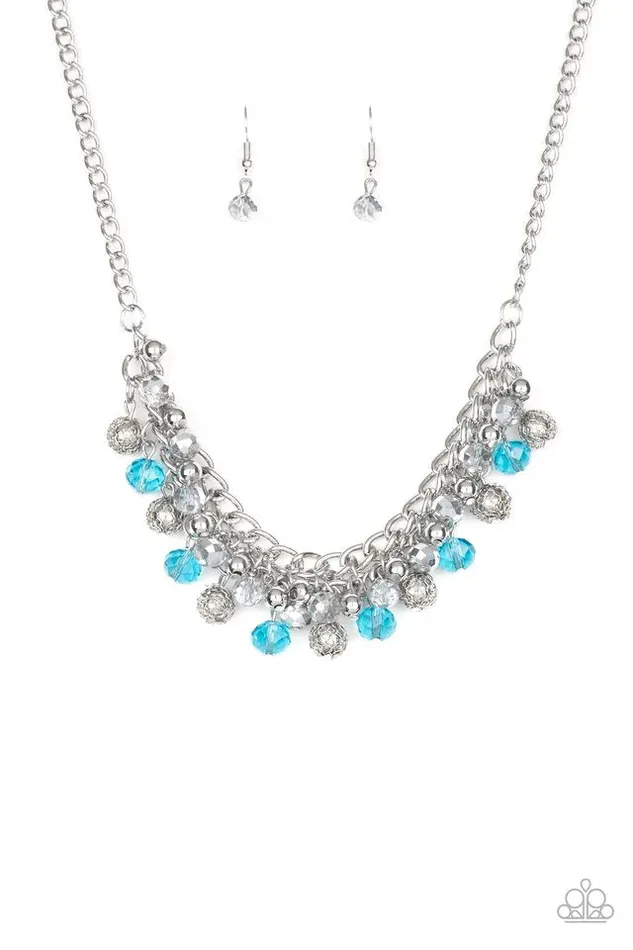 Paparazzi Necklace Party Spree Blue Paparazzi Jewelry Necklaces