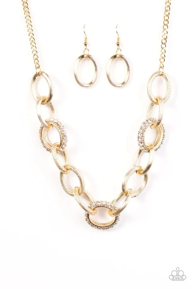 Paparazzi Necklace Seize The Night Gold Paparazzi Jewelry Necklaces