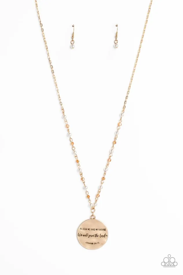 Paparazzi Necklace Serving the Lord Gold Paparazzi Jewelry Necklaces Paparazzi Necklace Serving the Lord Gold Paparazzi Jewelry Necklaces