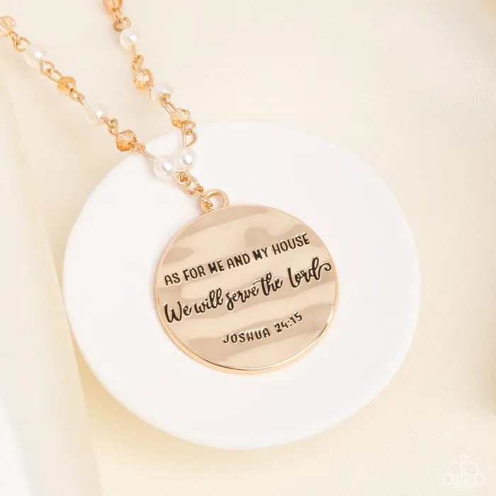 Paparazzi Necklace Serving the Lord Gold Paparazzi Jewelry Necklaces Paparazzi Necklace Serving the Lord Gold Paparazzi Jewelry Necklaces