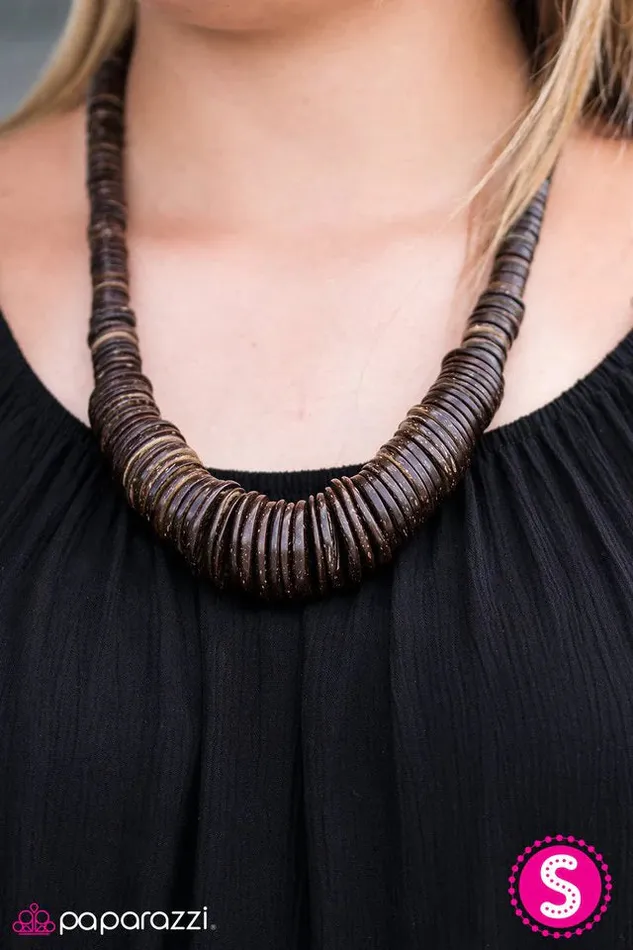 Paparazzi Necklace SHORE Thing Brown Paparazzi Jewelry Necklaces