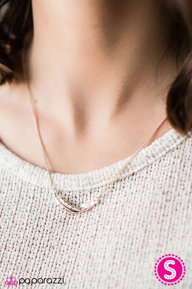 Paparazzi Necklace Sky Sailing Rose Gold Paparazzi Jewelry Necklaces