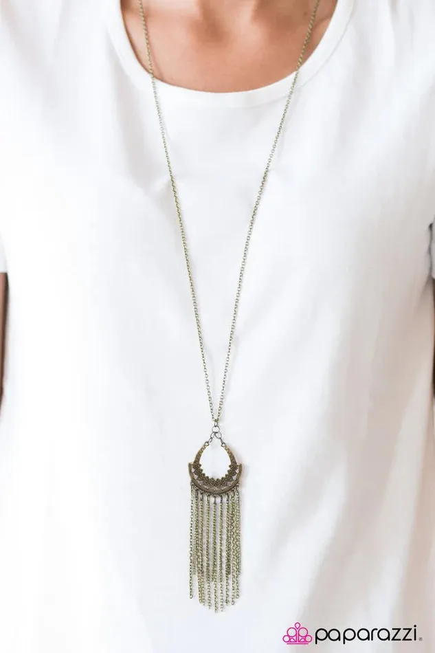 Paparazzi Necklace Surfin The Sunset Brass Paparazzi Jewelry Necklaces