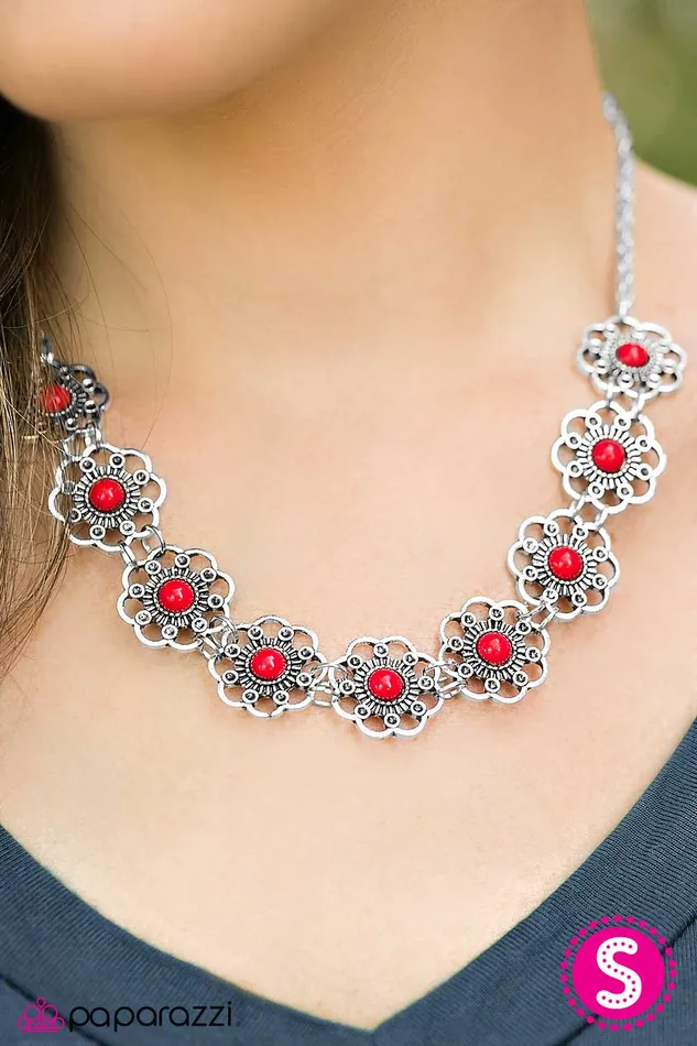 Paparazzi Necklace The Garden Life Red Paparazzi Jewelry Necklaces