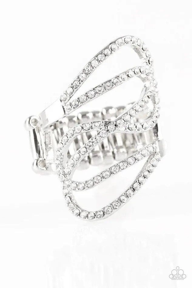 Paparazzi Ring Chasing Starlight White Paparazzi Jewelry Rings