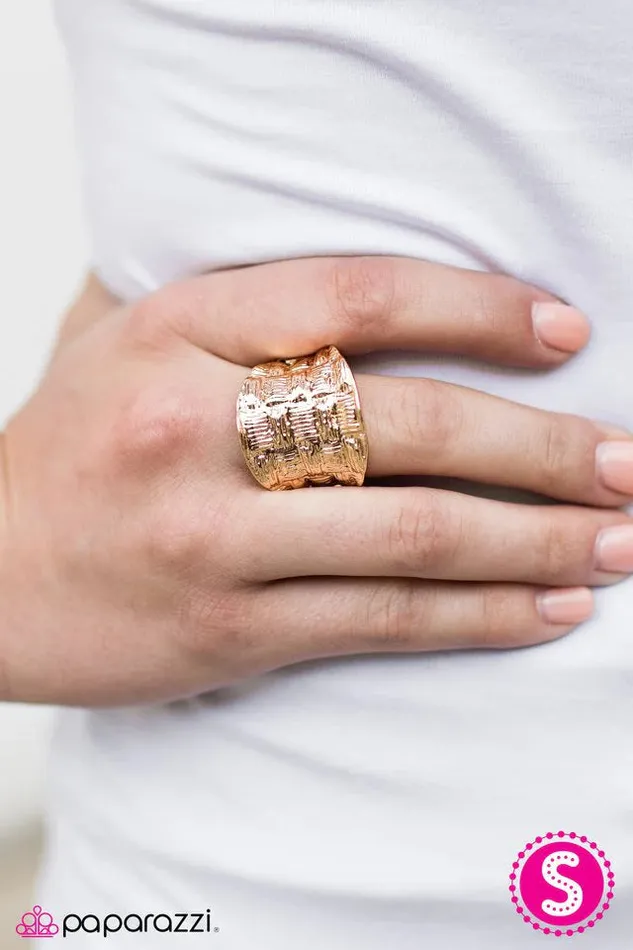 Paparazzi Ring Checkerboard Chic Gold Paparazzi Jewelry Rings