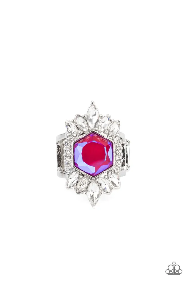 Paparazzi Ring Divine Intervention Pink Paparazzi Jewelry Rings
