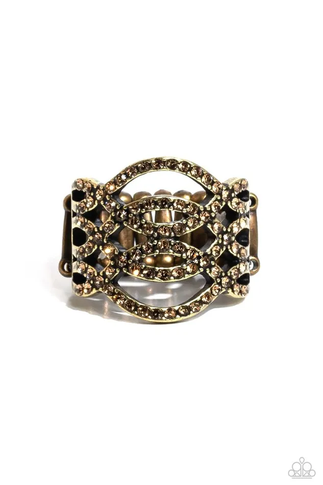 Paparazzi Ring Interlocked Impression Brass Paparazzi Jewelry Rings