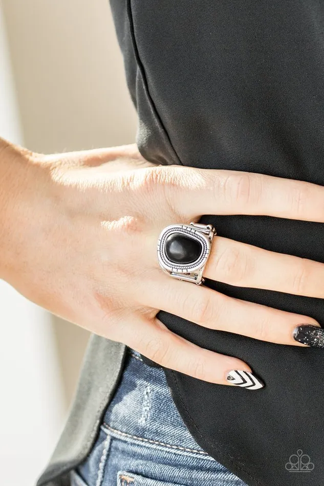 Paparazzi Ring Out On The Range Black Paparazzi Jewelry Rings