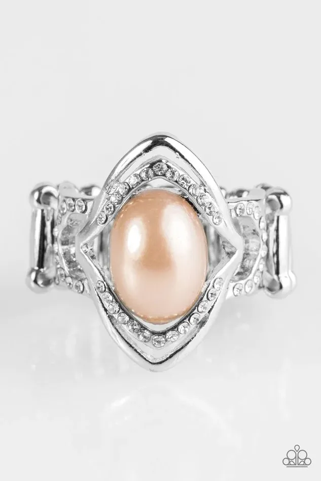 Paparazzi Ring Positively Posh Brown Paparazzi Jewelry Rings
