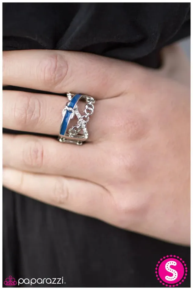 Paparazzi Ring The Color Guard Blue Paparazzi Jewelry Rings