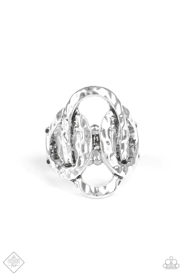 Paparazzi Ring Triple The Texture Silver Paparazzi Jewelry Rings